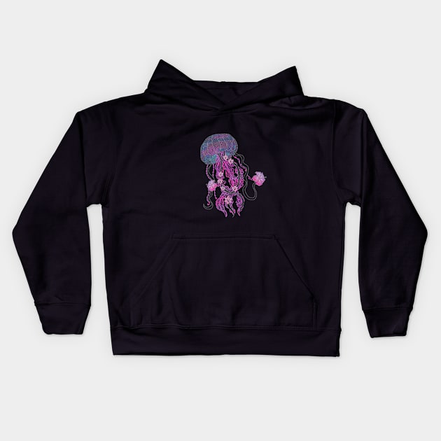 Jellyfish Glow Kids Hoodie by Astrablink7